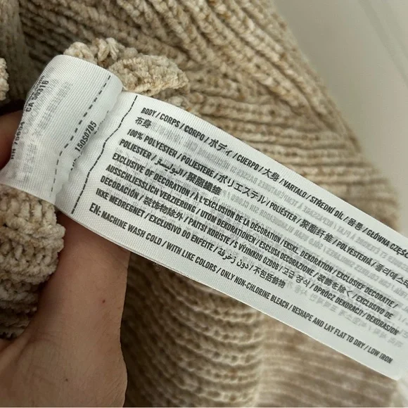 Abercrombie & Fitch Heathered Tan Chunky Knit Cardigan - Picture 3 of 4